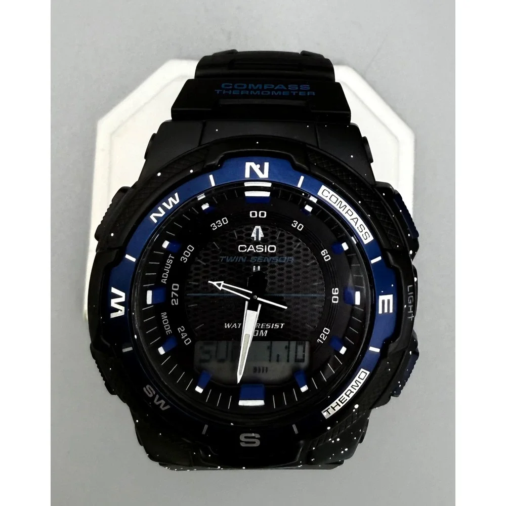 Casio SGW-500H-2BV Twin Sensor Compass Thermometer Ana-Digi Watch 100M